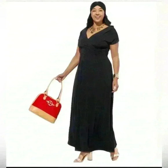 IMAN Black TALL Dress and Headband - Picture 1 of 6
